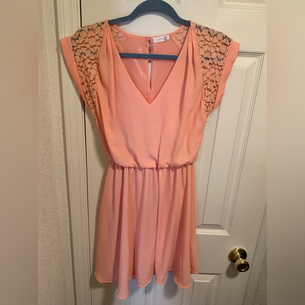Pink fluttery dress